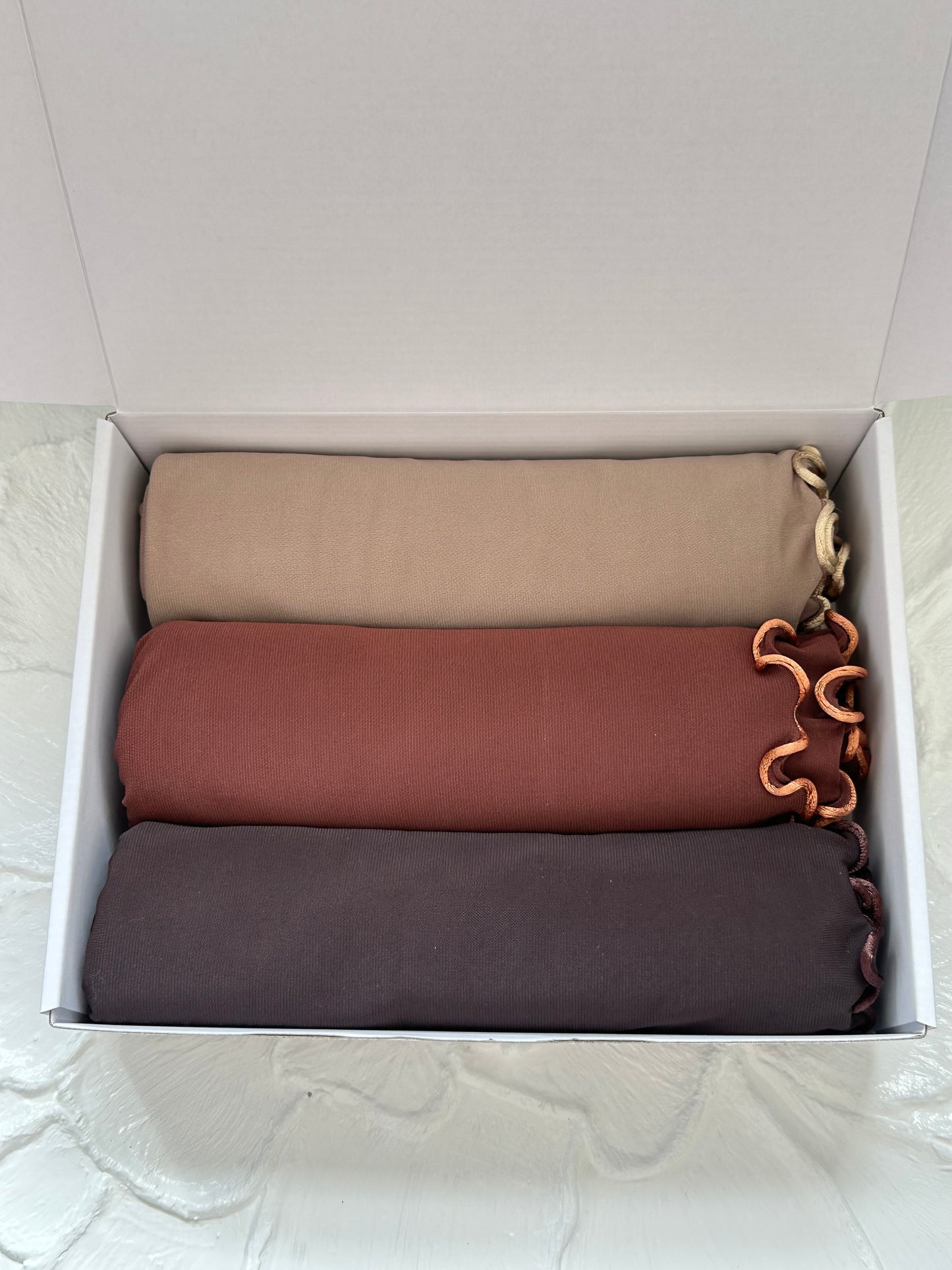 BOX 3 HIJABS JERSEY FRISÉE