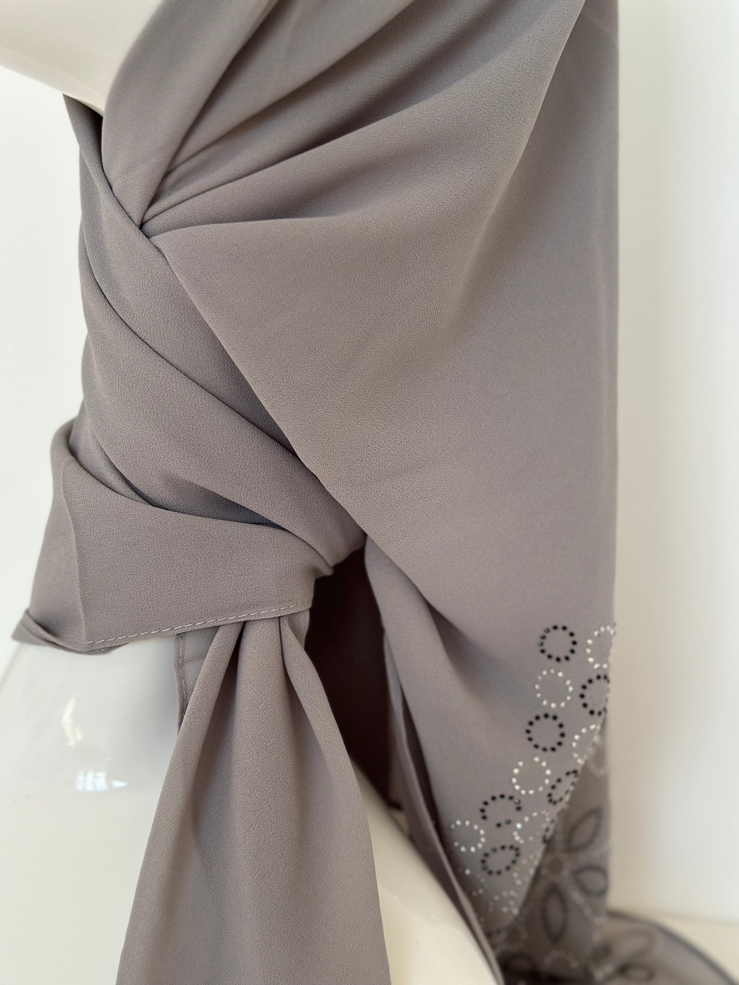 CARRÉ STRASS GRIS