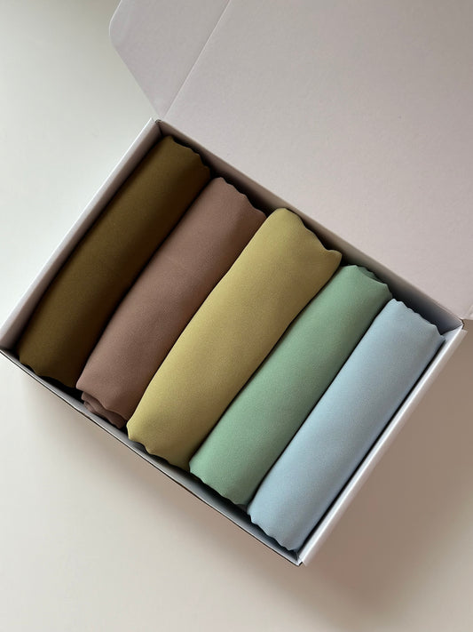 BOX 5 HIJABS MOUSSELINE
