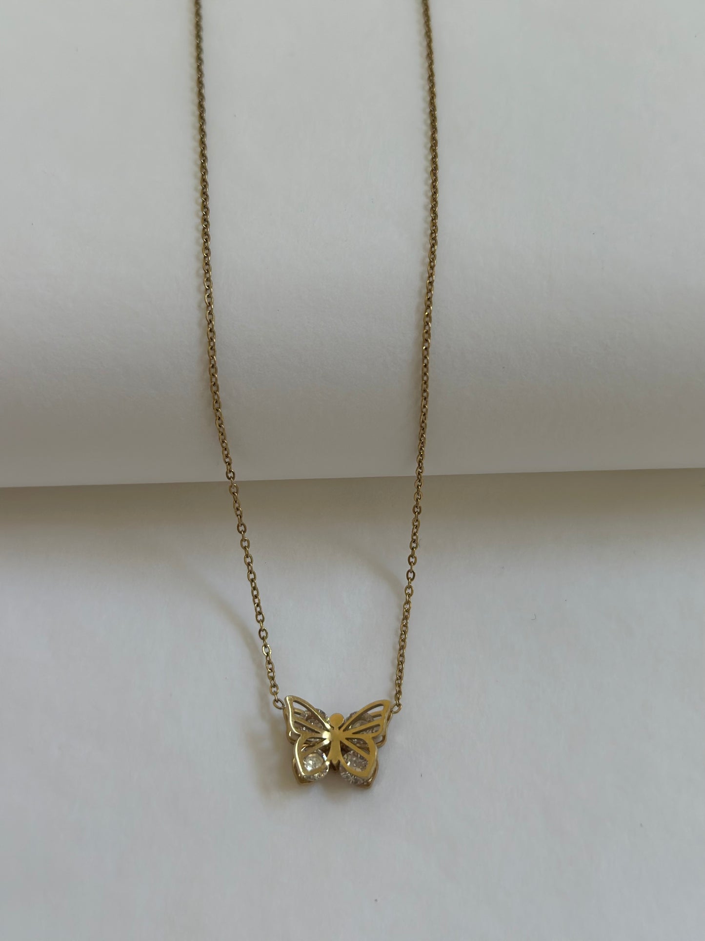 COLLIER PAPILLON DORÉ