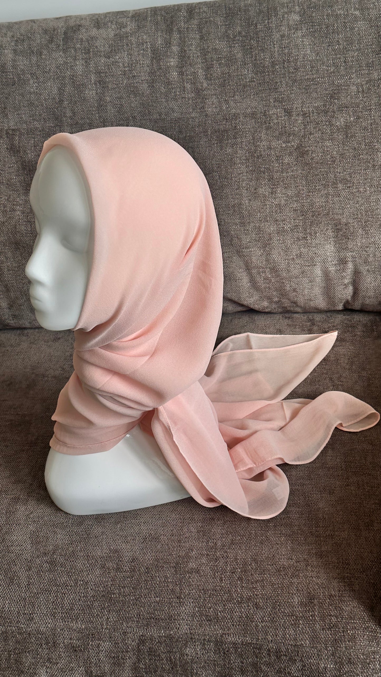 HIJAB CARRÉ XL ROSE POUDRE