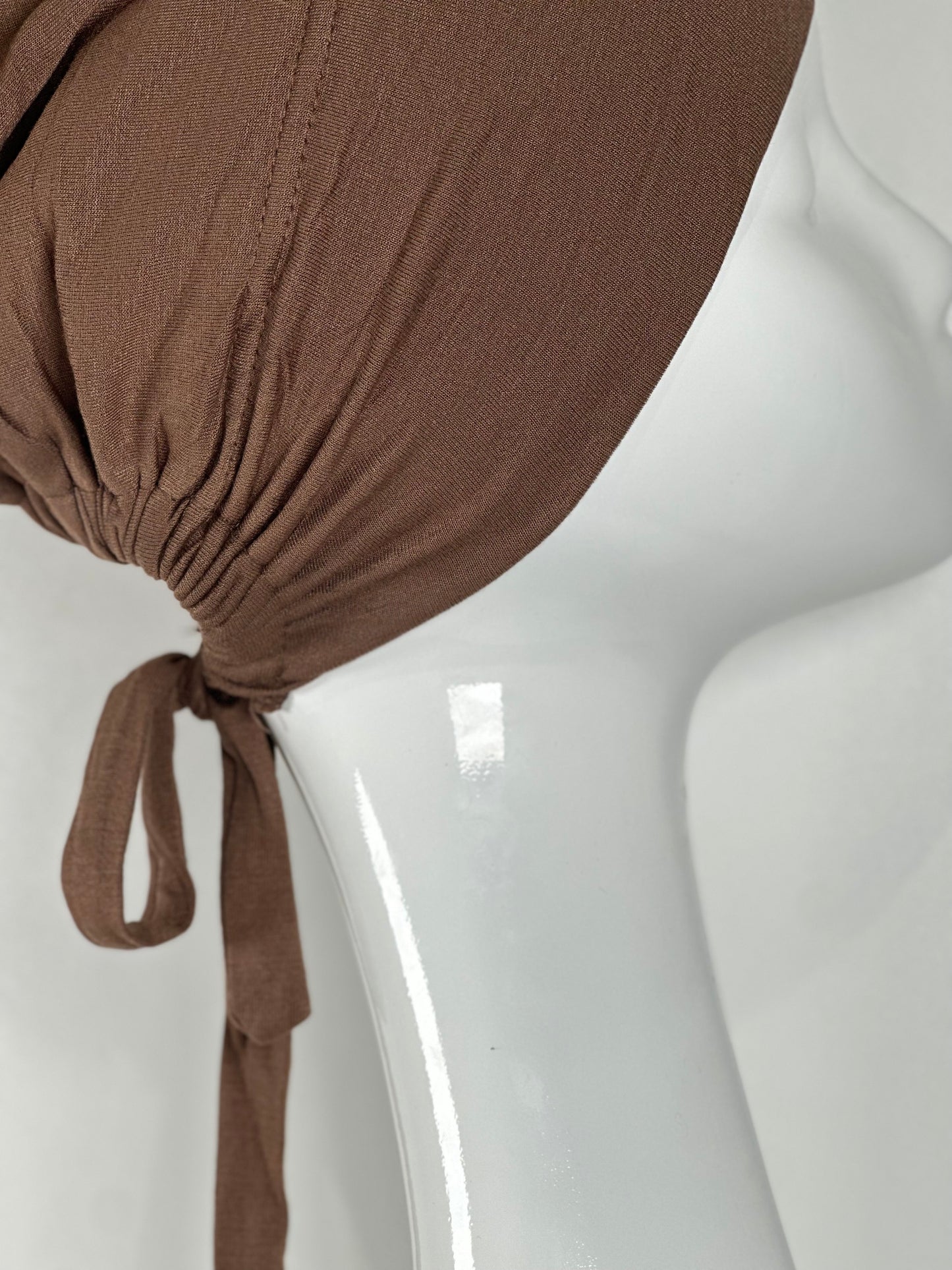 BONNET MARRON INTÉRIEUR SATIN DE SOIE