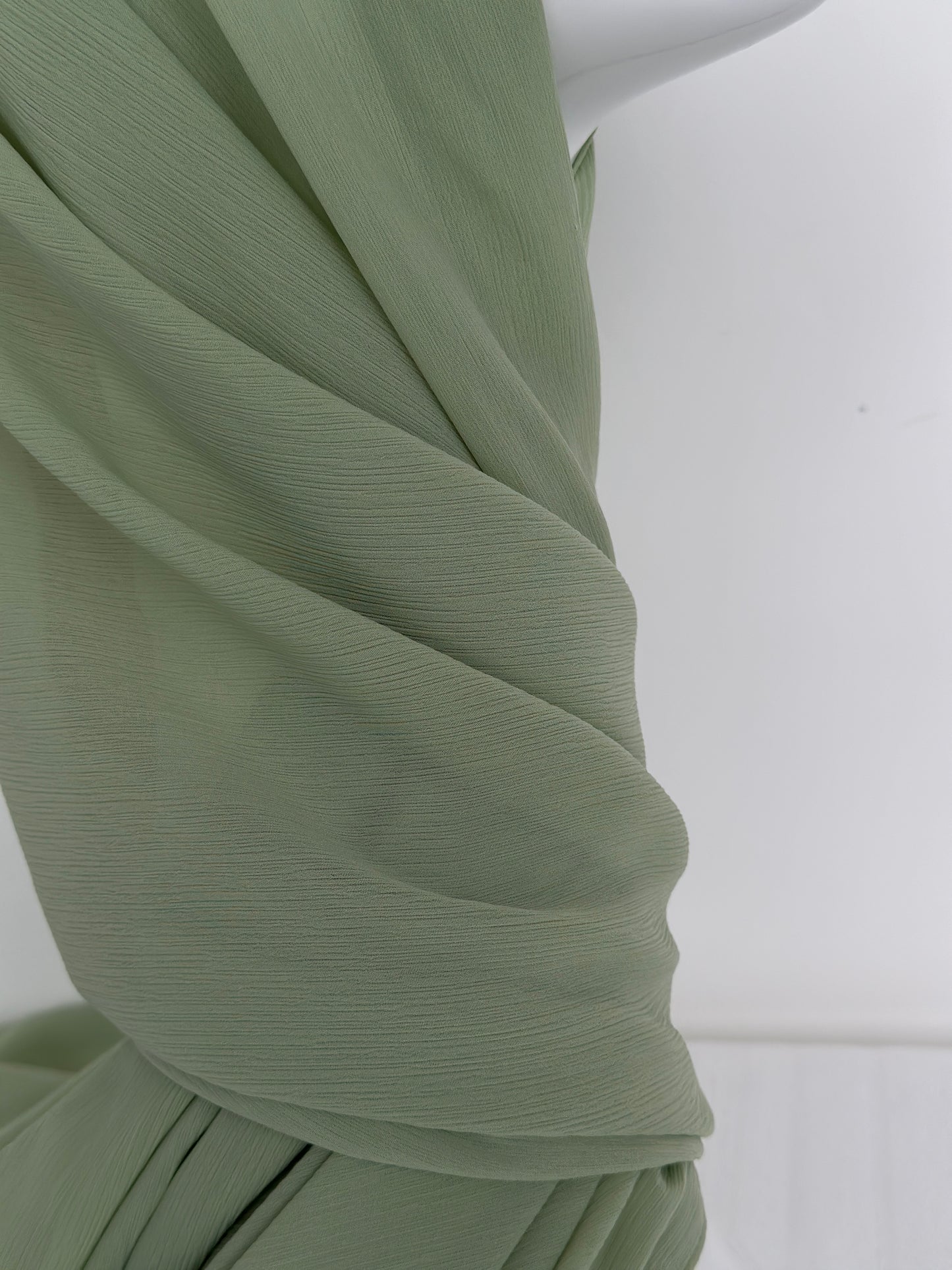 HIJAB MOUSSELINE RAYÉ À ENFILER MENTHE
