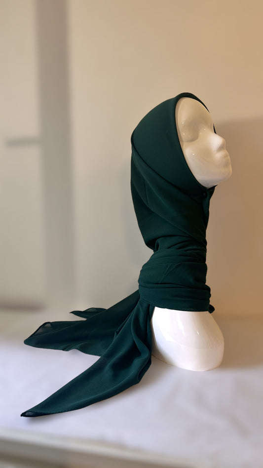 HIJAB CARRÉ XL VERT SAPIN