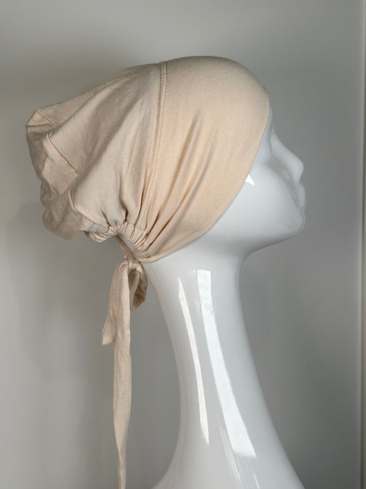 BONNET CRÈME INTÉRIEUR SATIN DE SOIE