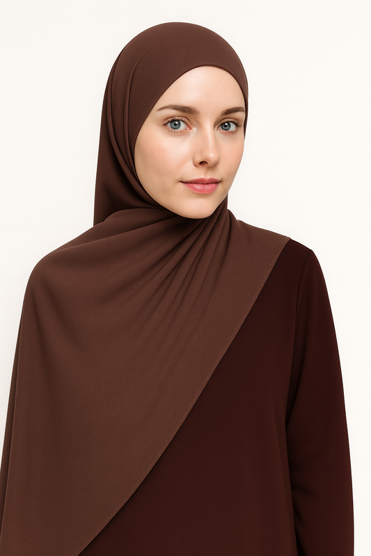 HIJAB JERSEY PREMIUM MARRON FONCÉ