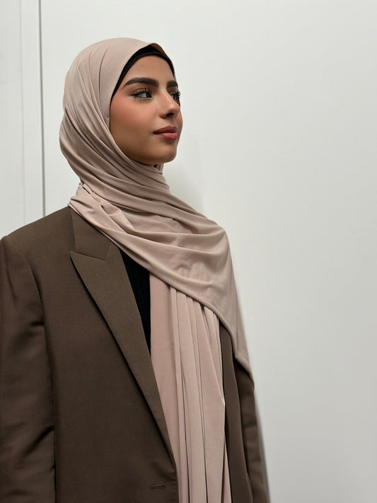 HIJAB JERSEY PREMIUM BEIGE 1